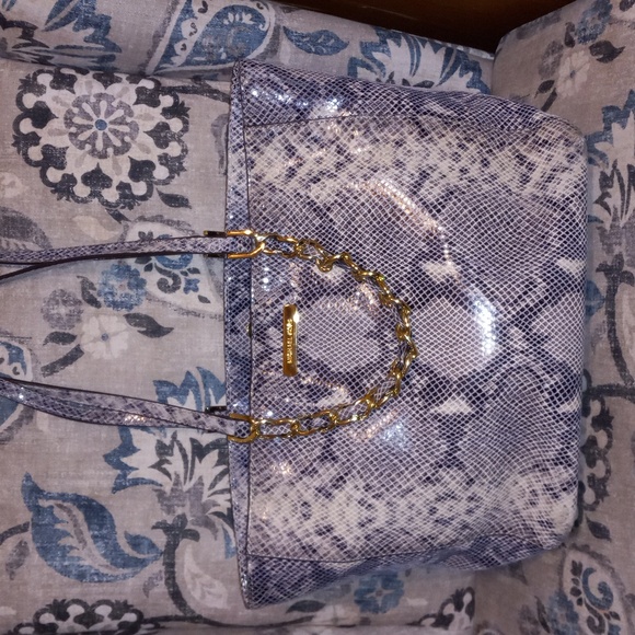 Michael Kors Snake Skin Tote Bag - Picture 2 of 6